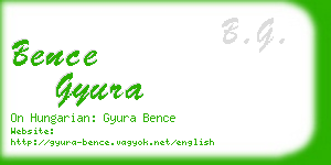 bence gyura business card